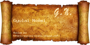 Gyulai Noémi névjegykártya